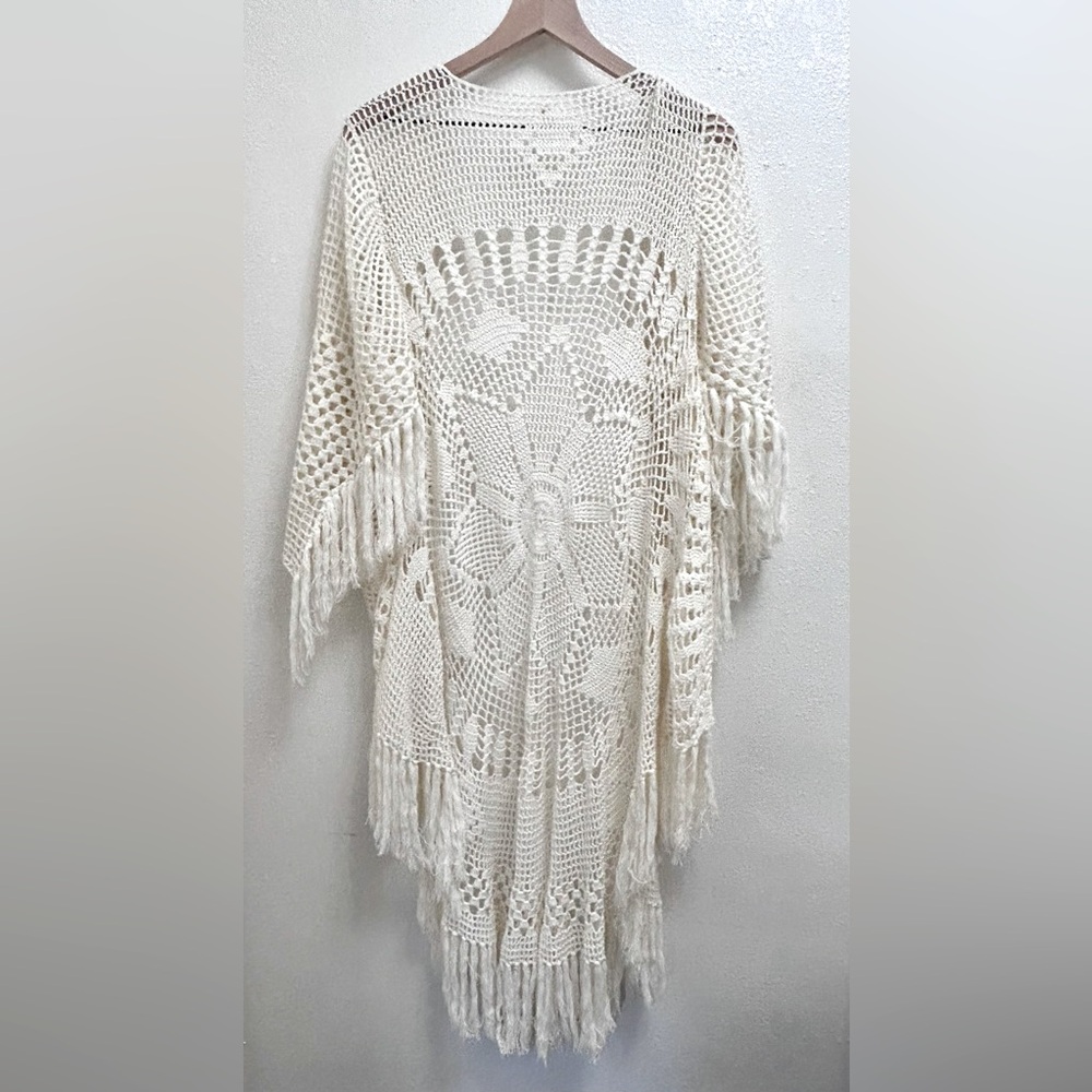 Spell & the Gypsy Mandala Crochet Cardigan Ivory Never Worn Vintage Rare - Picture 10 of 12